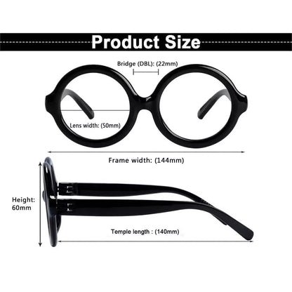 Oversized 6 Pack Screwless Metalless Round Reading Glasses R2313eyekeeper.com