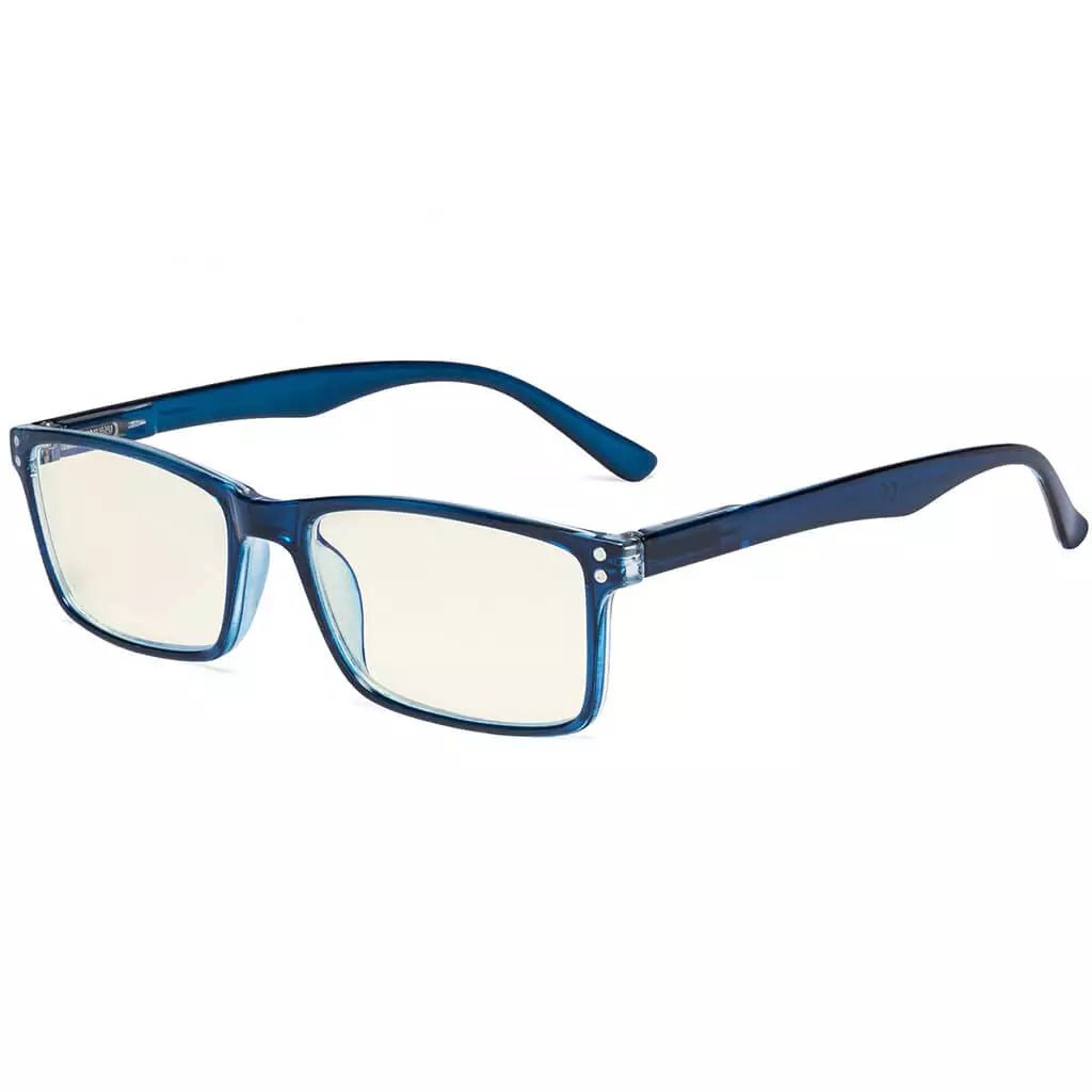 Rectangle Stylish Blue Light Filter Reading Glasses UVR802eyekeeper.com