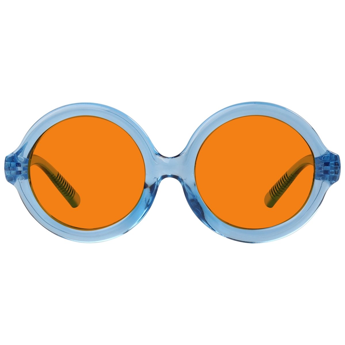 Round 100% Blue Light Blocking Orange Glasses Metalless Screwless R2313 - B98eyekeeper.com