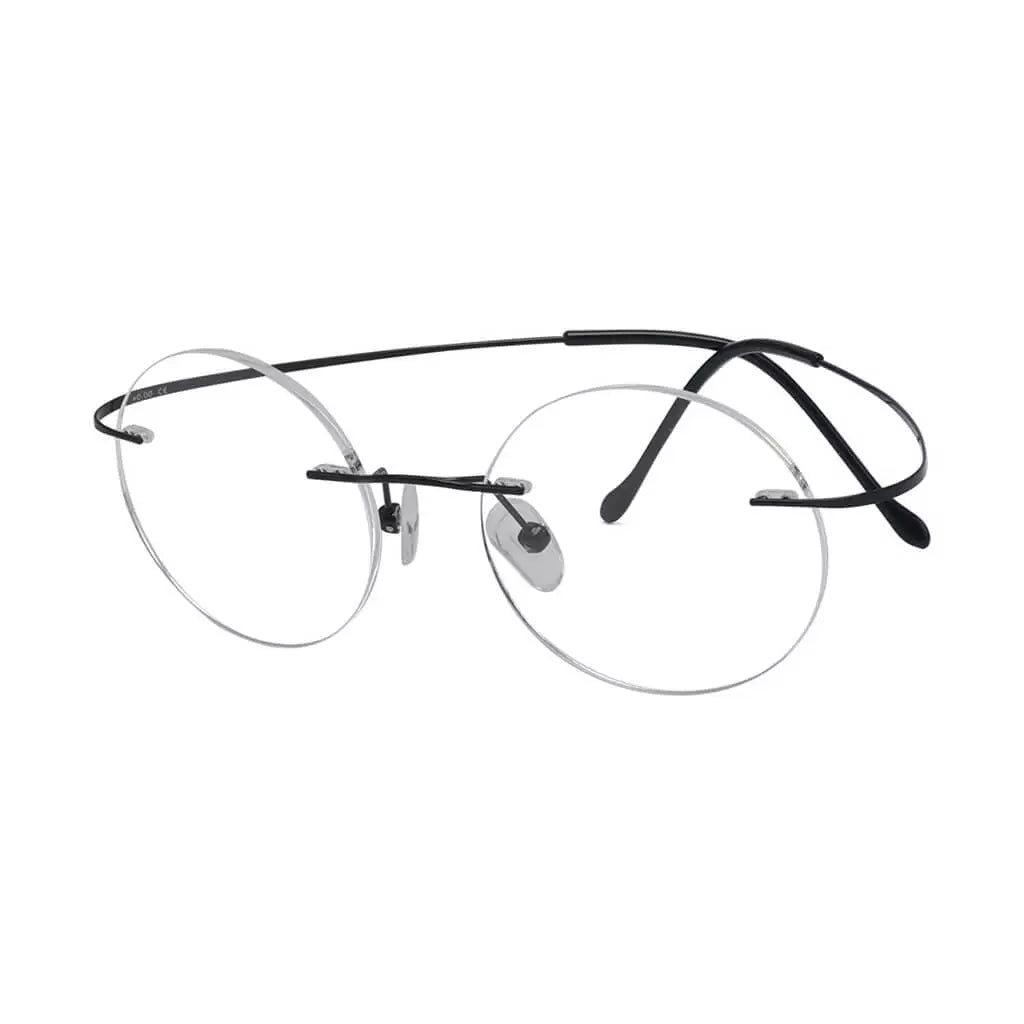 Titanium Rimless Round Reading Glasses Circle Readers R15026eyekeeper.com