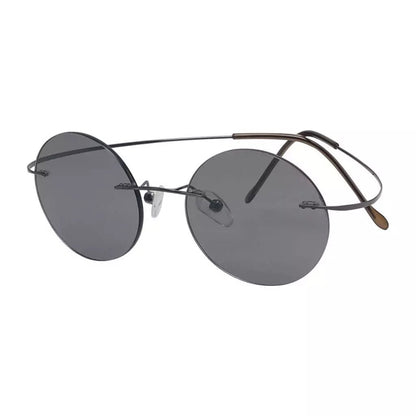 Titanium Rimless Round Reading Glasses Circle Readers R15026eyekeeper.com