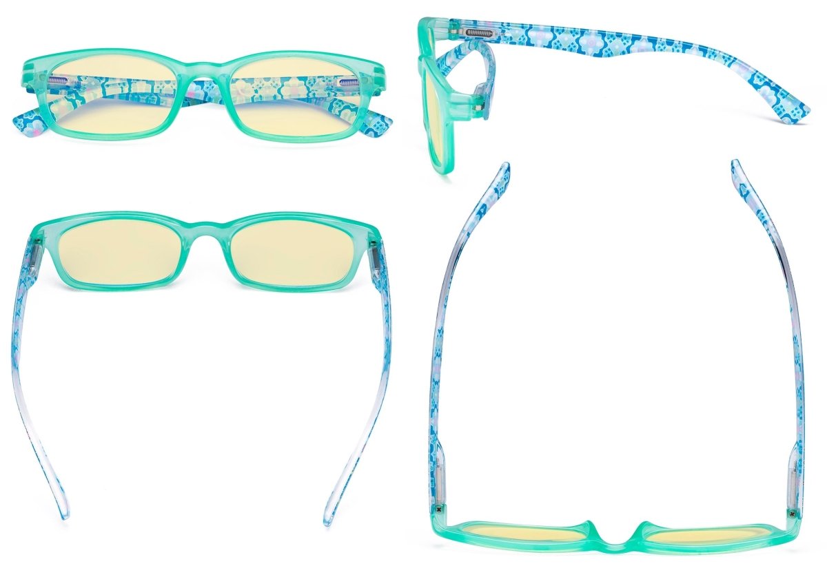 3 Pack Floral Print Blue Light Blocking Readers Women TM029eyekeeper.com