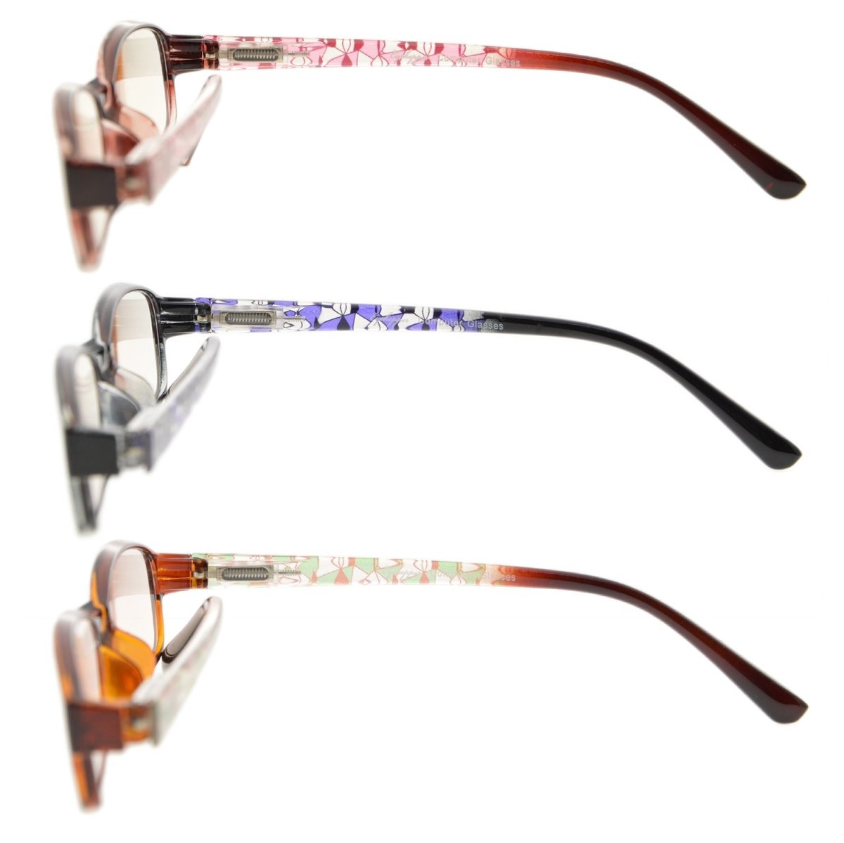 3 Pack Rectangle Blue Light Blocking Readers Women CG908eyekeeper.com