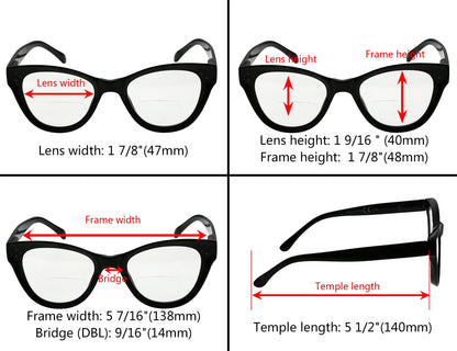 Bifocal Reading Glasses Dimension