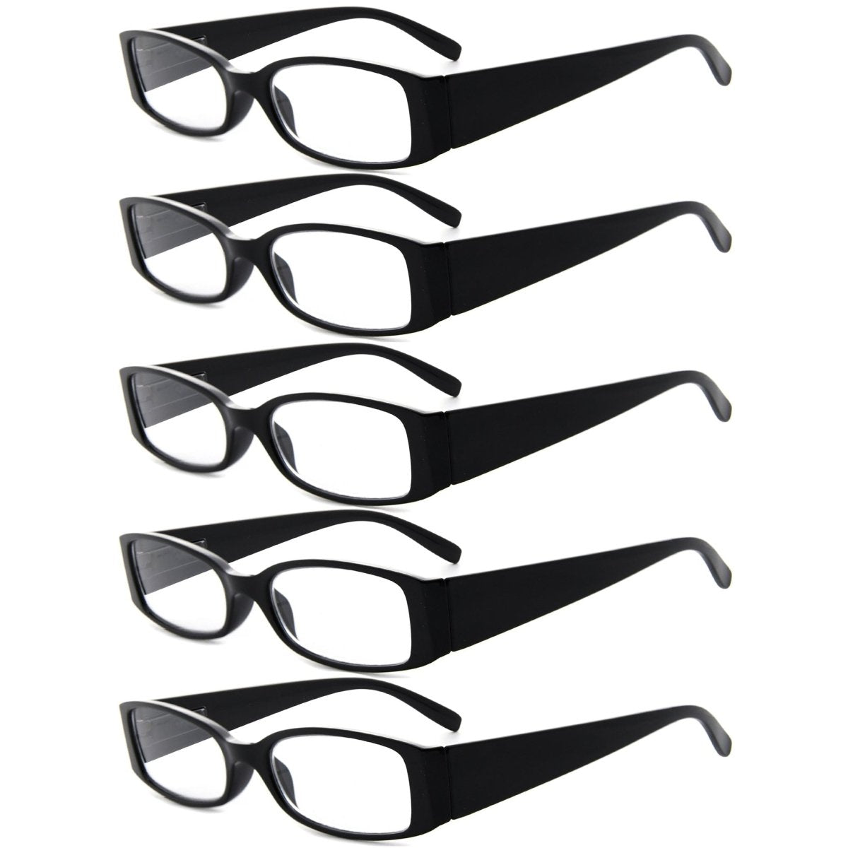 5 Pack Rectangle Reading Glasses for Women R040-Aeyekeeper.com