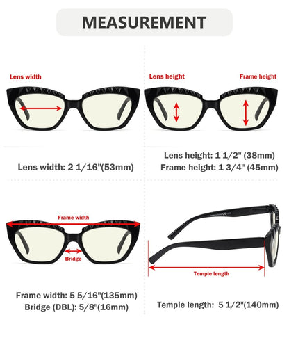 5 Pack Stylish Cat Eye Computer Reading Glasses Women UV2133eyekeeper.com