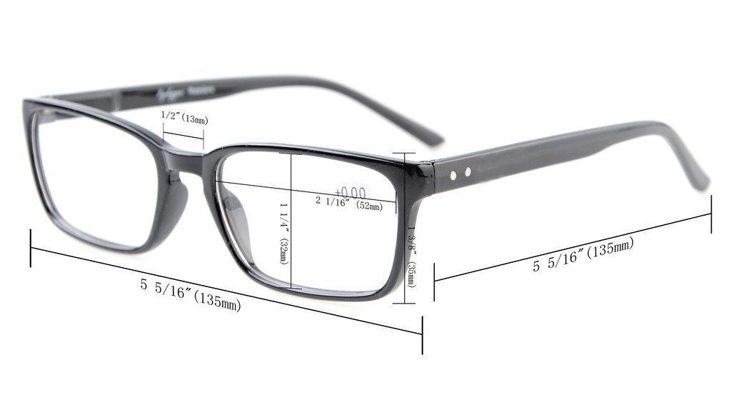 Rectangle Blue Light Filter Reading Glasses Women Men eyekeeper