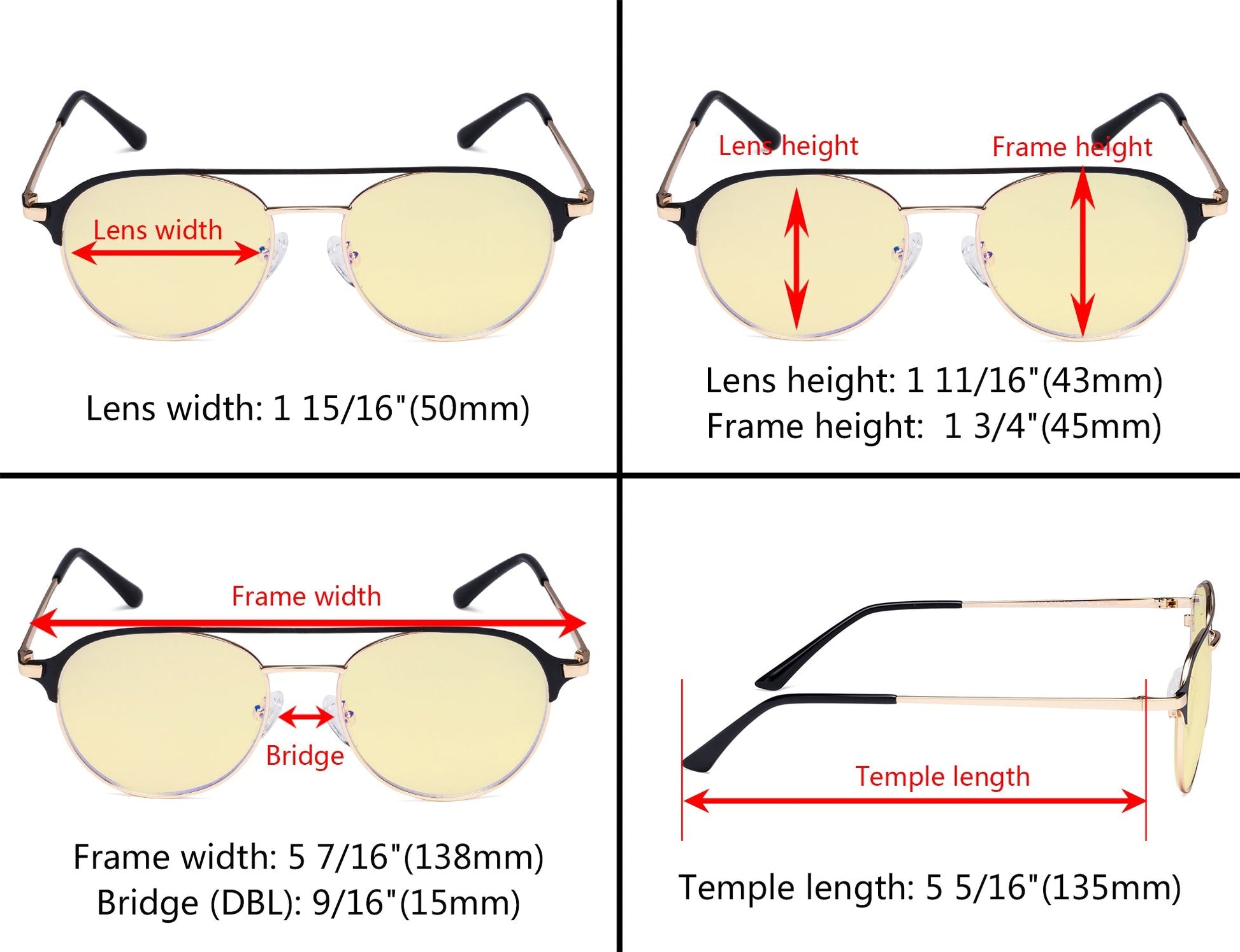 Blue Light Blocking Eyeglasses Dimension