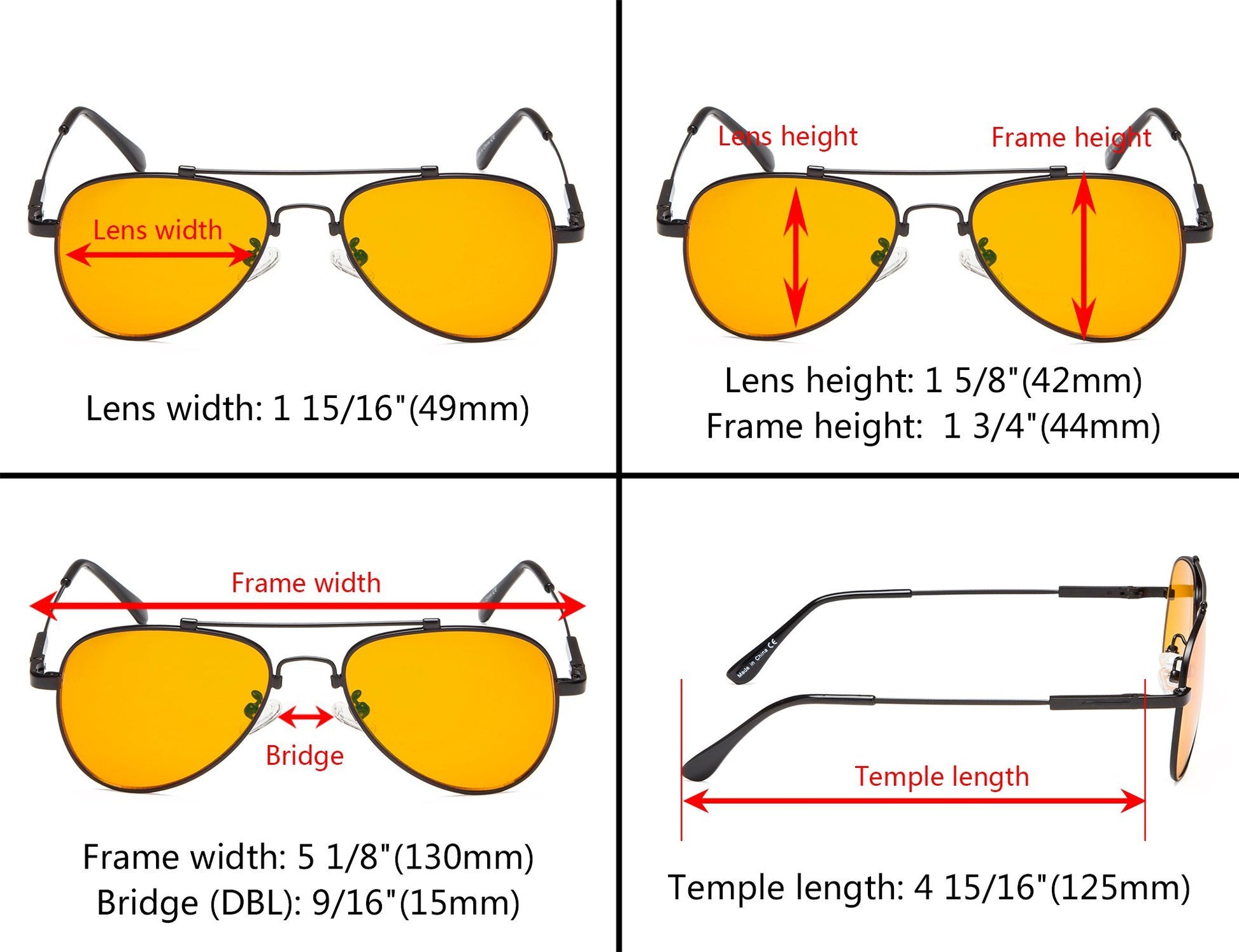 Blue Light Blocking Eyeglasses Dimension