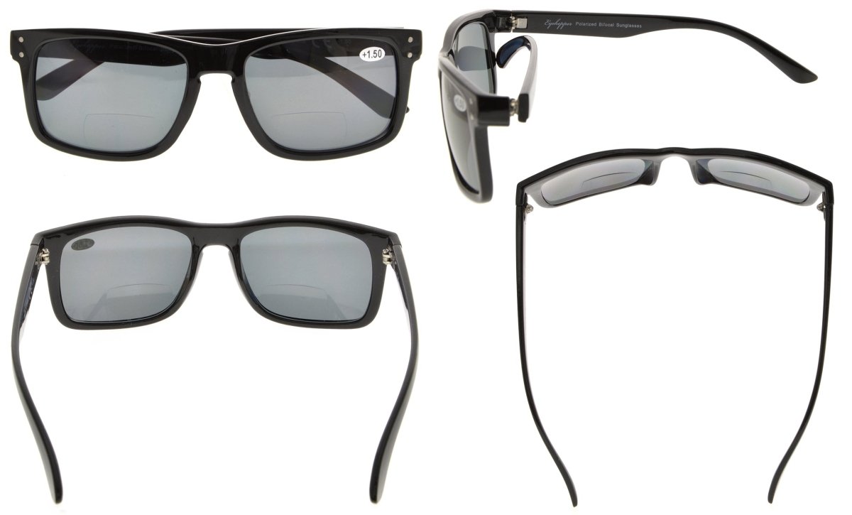 Rectangle Bifocal Reading Sunglasses Classic Readers S031-Beyekeeper.com