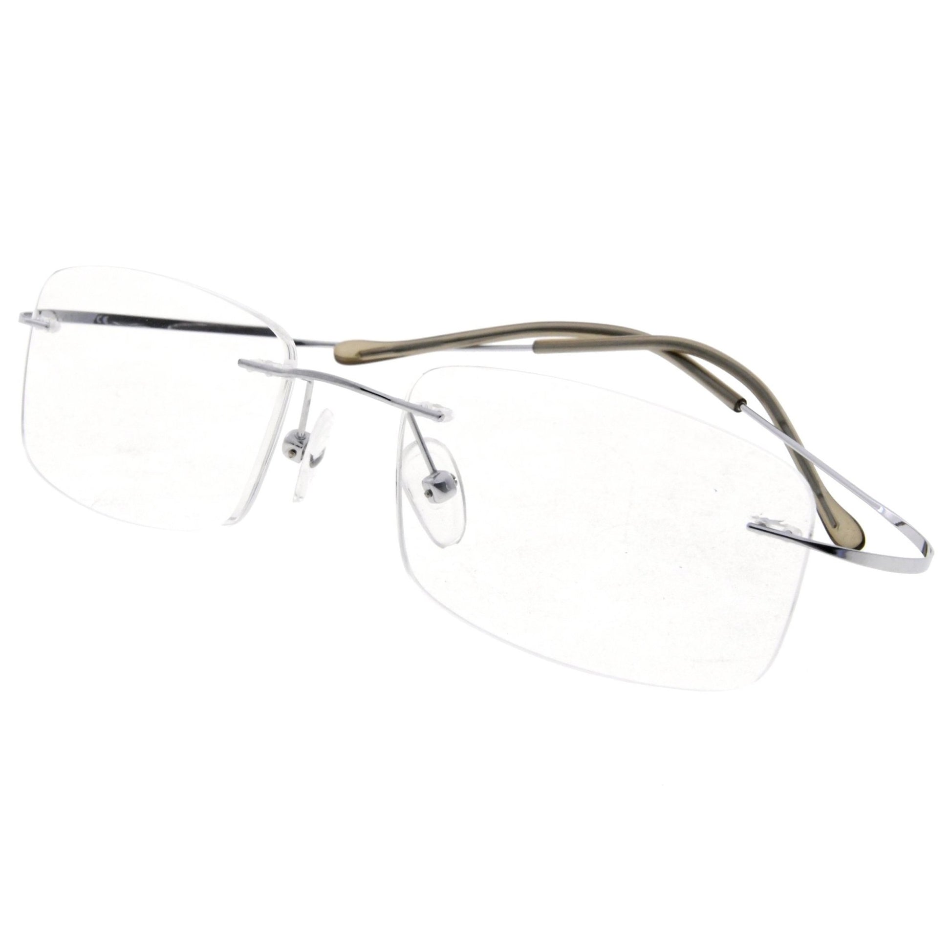 Titanium Rimless Reading Glasses Readers R1508